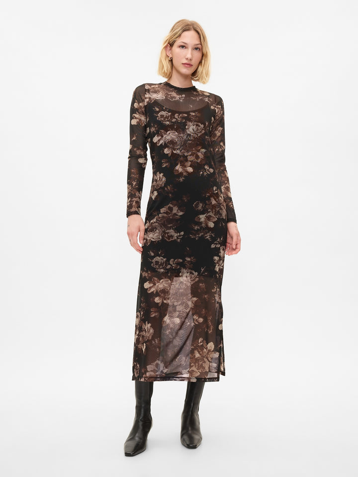 Gap Mesh Midi Dress