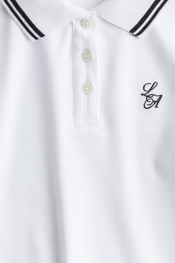 H&M EMBROIDERED POLO SHIRT