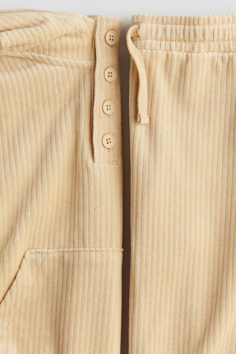 H&M 2-PIECE RIBBED VELOUR SET