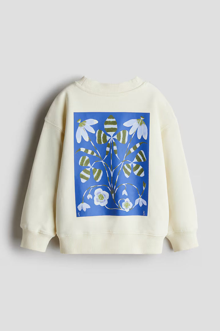 H&M PRINTED COTTON SWEATSHIRT
