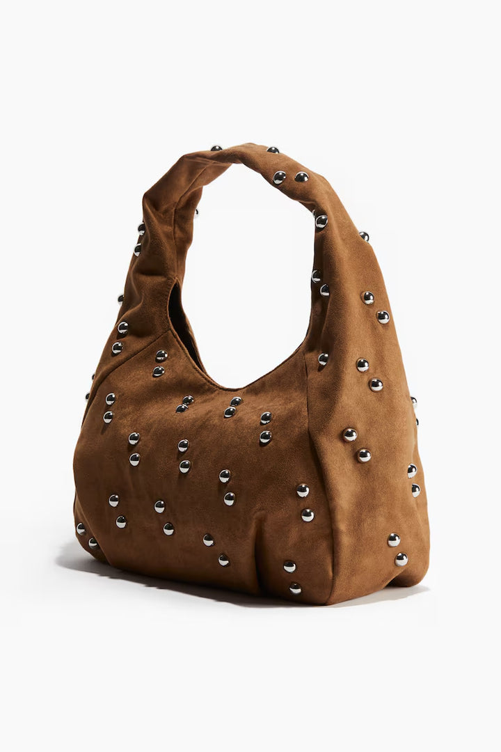 H&M STUD-EMBELLISHED SHOULDER BAG