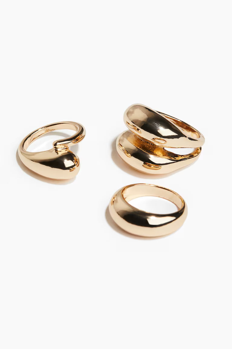 H&M 3-PACK CHUNKY RINGS