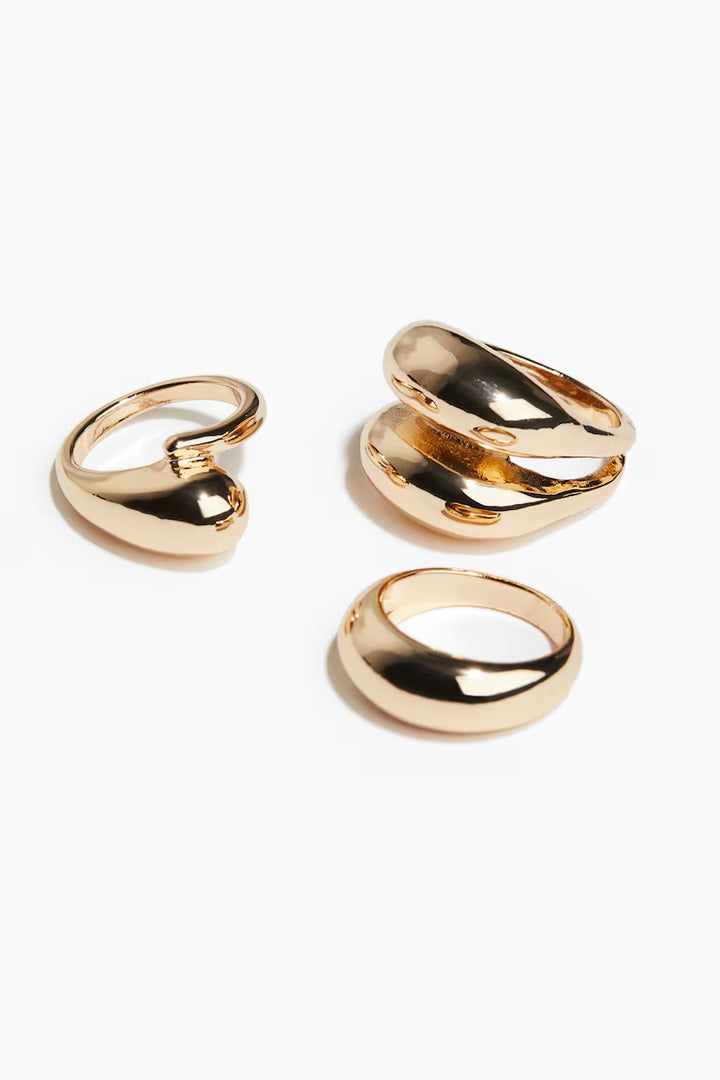 H&M 3-PACK CHUNKY RINGS
