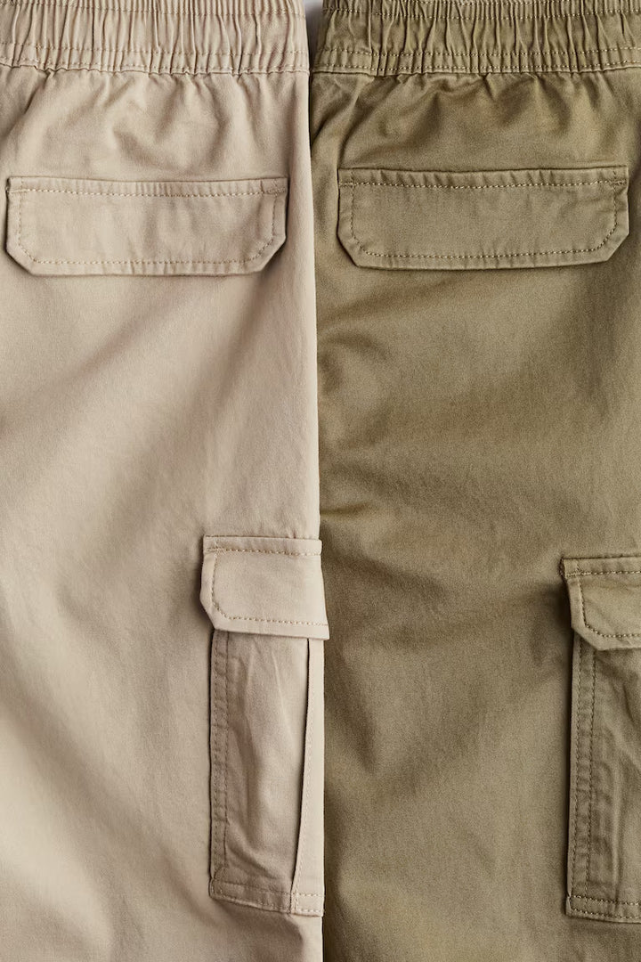 H&M 2-PACK CARGO JOGGERS