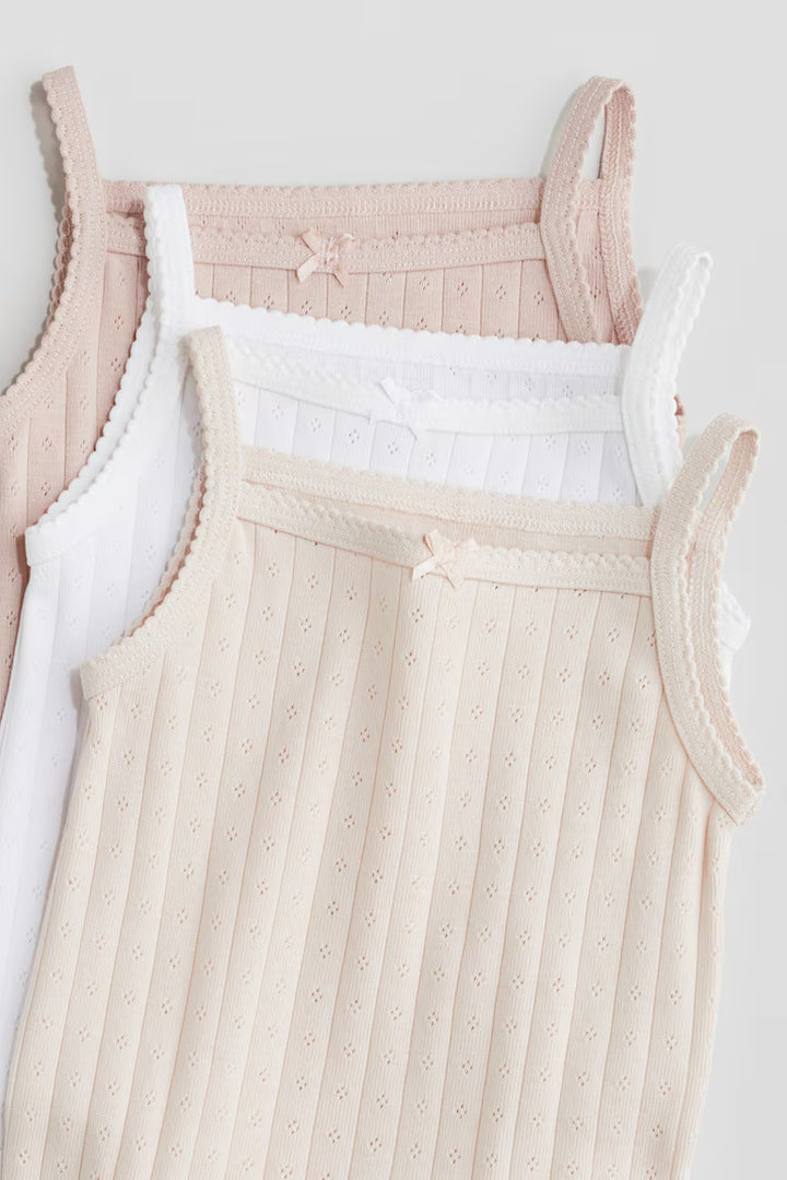 H&M 3-PACK SLEEVELESS BODYSUITS