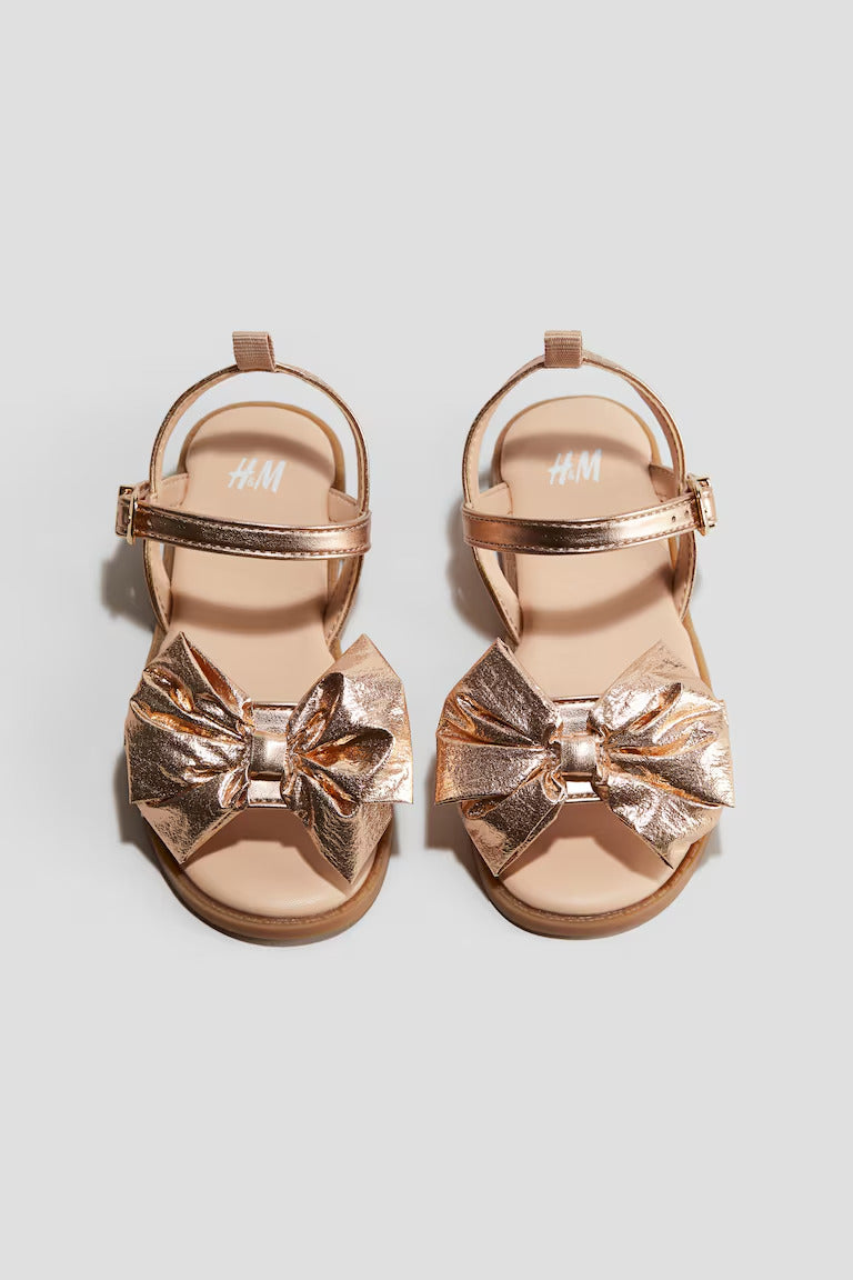 H&M SHIMMERY METALLIC SANDALS