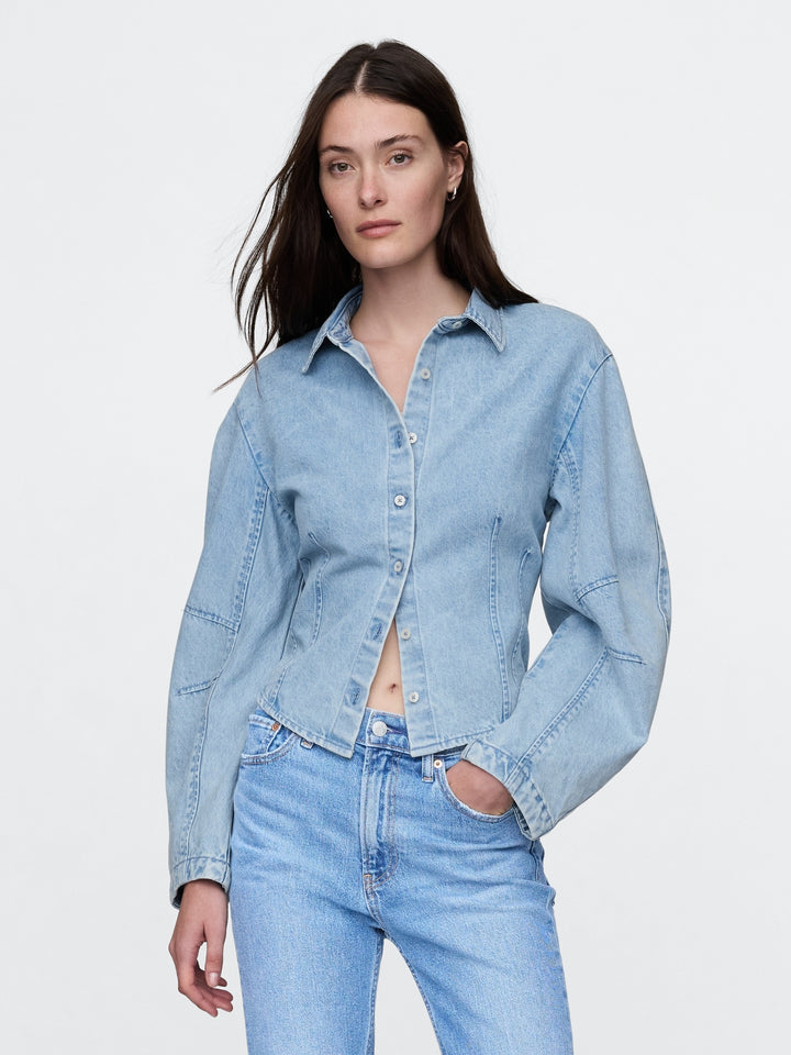 Gap Barrel-Sleeve Denim Shirt