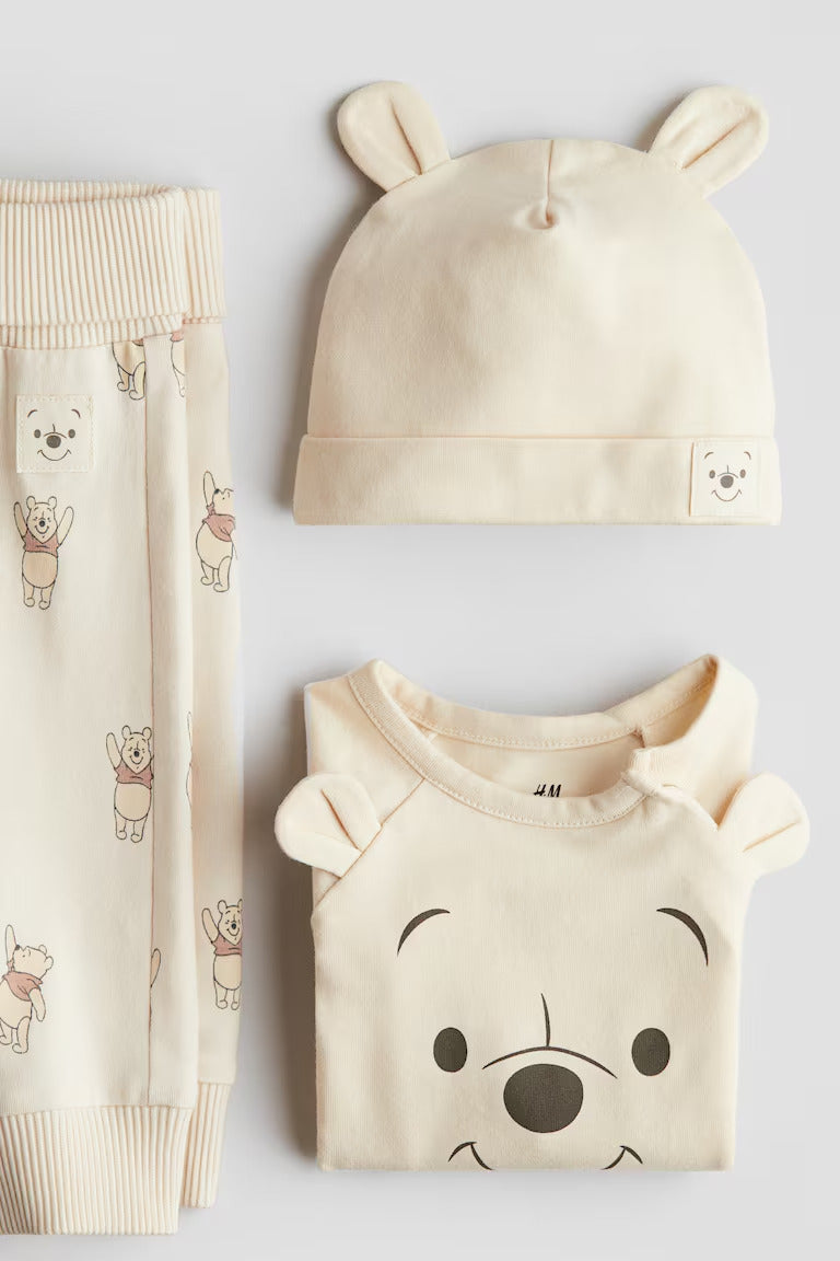 H&M 3-PIECE PRINTED JERSEY SET