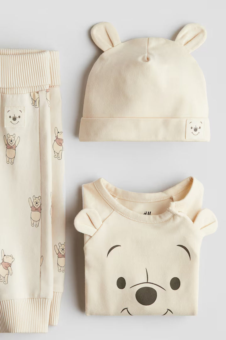 H&M 3-PIECE PRINTED JERSEY SET