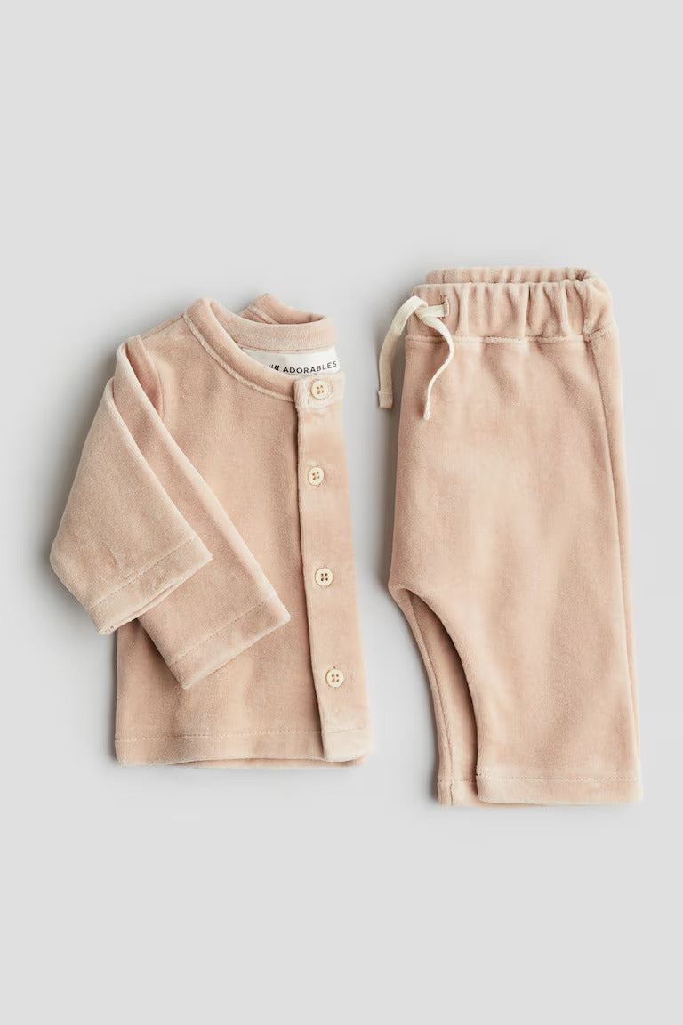 H&M 2-PIECE VELOUR SET