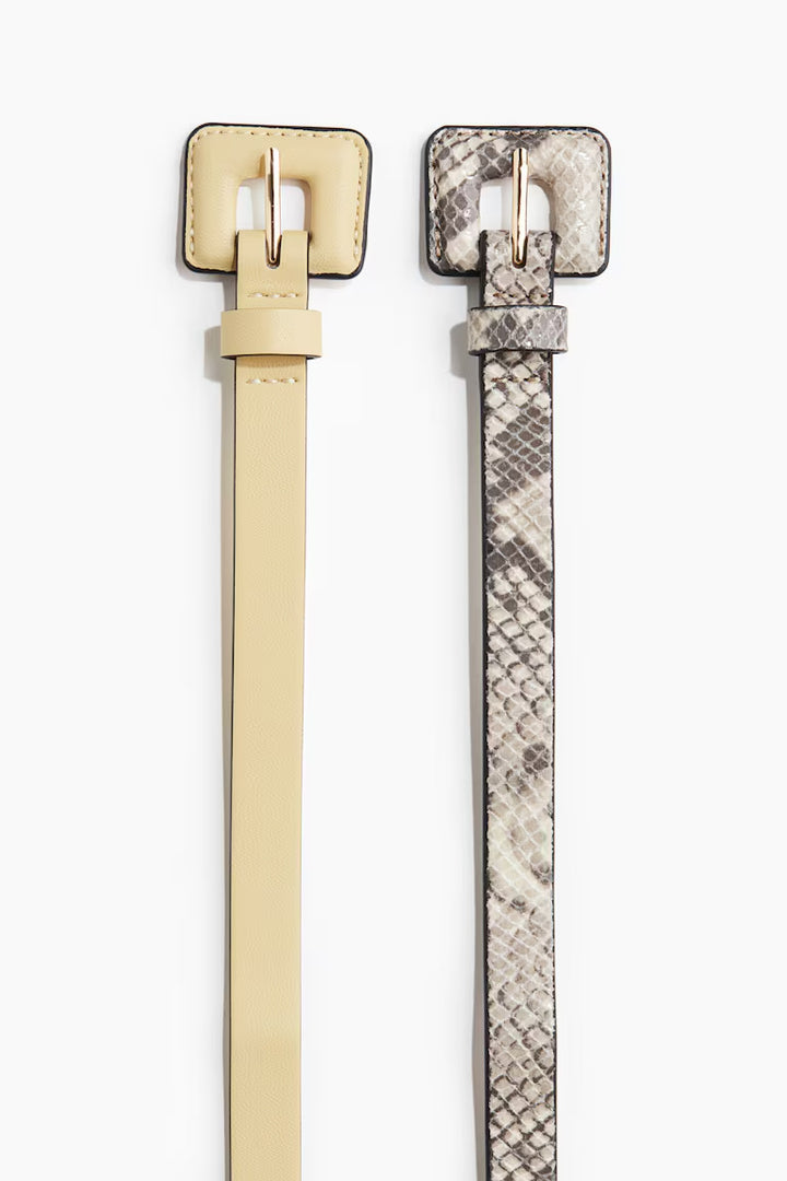 H&M 2-PACK BELTS