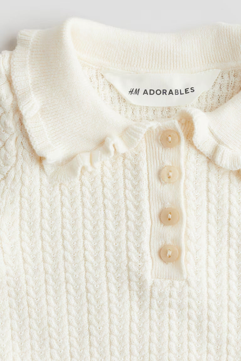 H&M CABLE-KNIT COTTON TOP