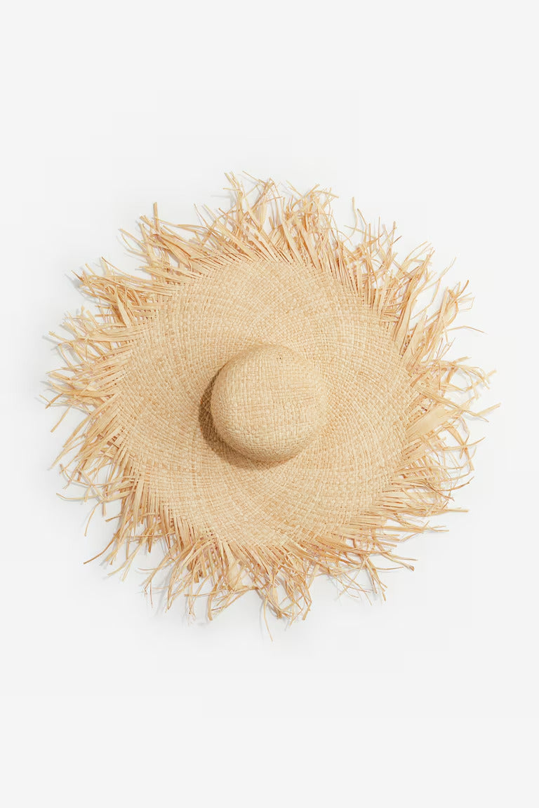 H&M FRAYED STRAW HAT