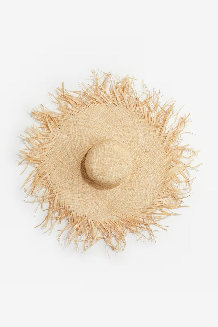 H&M FRAYED STRAW HAT