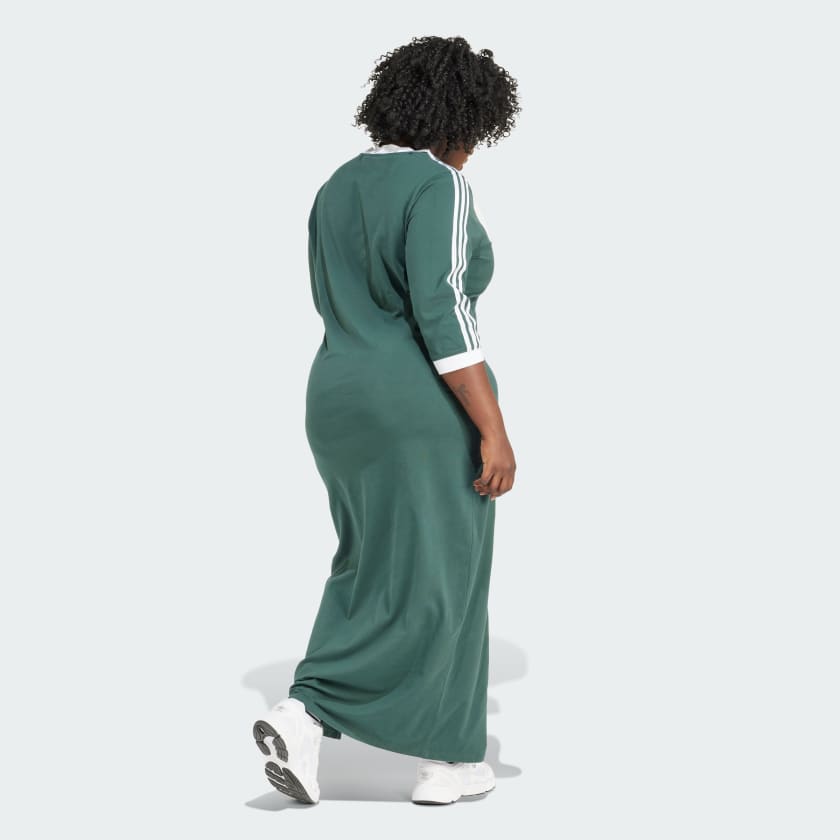 Adidas Adicolor Classics 3-Stripes V-Neck Maxi Dress (Plus Size)