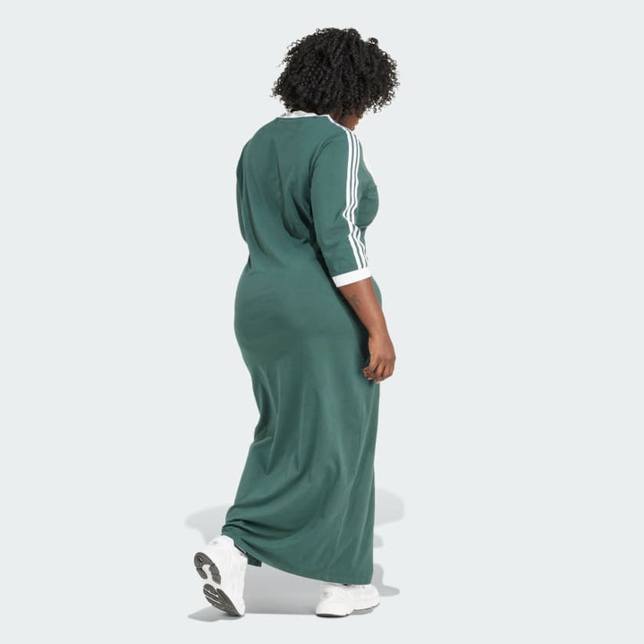 Adidas Adicolor Classics 3-Stripes V-Neck Maxi Dress (Plus Size)