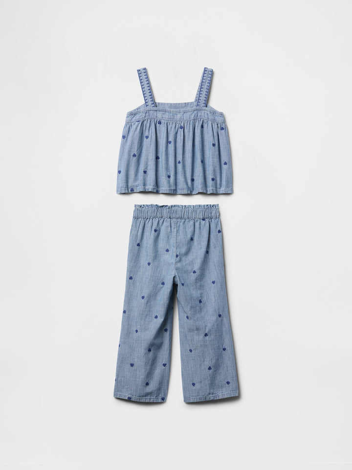 Gap Baby & Toddler Chambray Heart Outfit Set