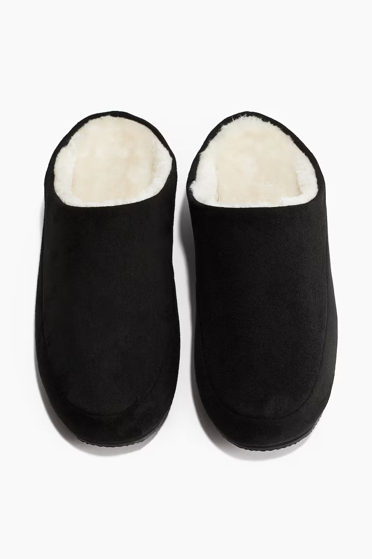 H&M TEDDY FLEECE-LINED SLIPPERS