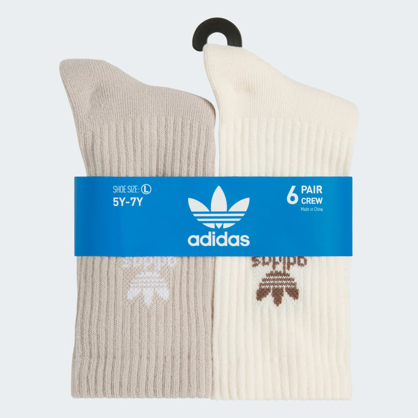 Adidas Trefoil Crew Socks 6 Pairs