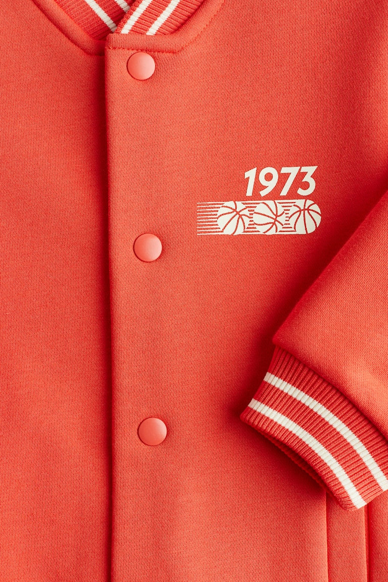 H&M OVERSIZED SWEATSHIRT BASEBALL JACKET