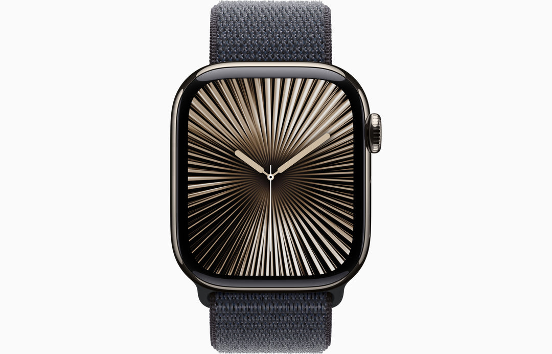 Apple Watch Series 10 GPS + Cellular, 42mm Slate Titanium Case with Ink Sport Loop