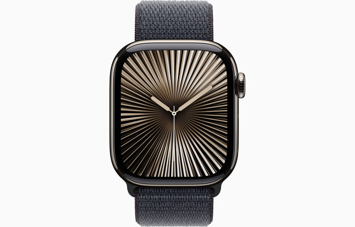 Apple Watch Series 10 GPS + Cellular, 42mm Slate Titanium Case with Ink Sport Loop