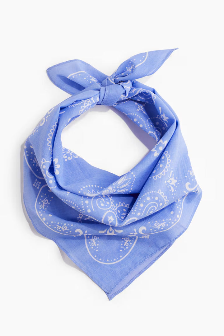 H&M PATTERNED COTTON SCARF