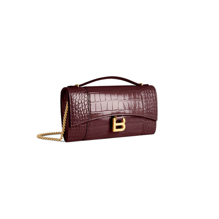 BALENCIAGA WOMEN'S HOURGLASS POCHETTE WITH CHAIN