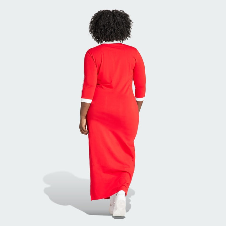Adidas Adicolor Classics 3-Stripes V-Neck Maxi Dress (Plus Size)