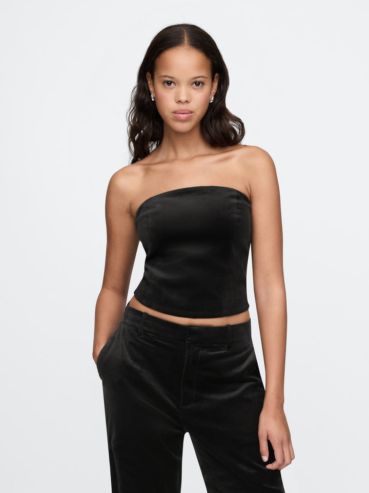 Gap Velvet Cropped Tube Top