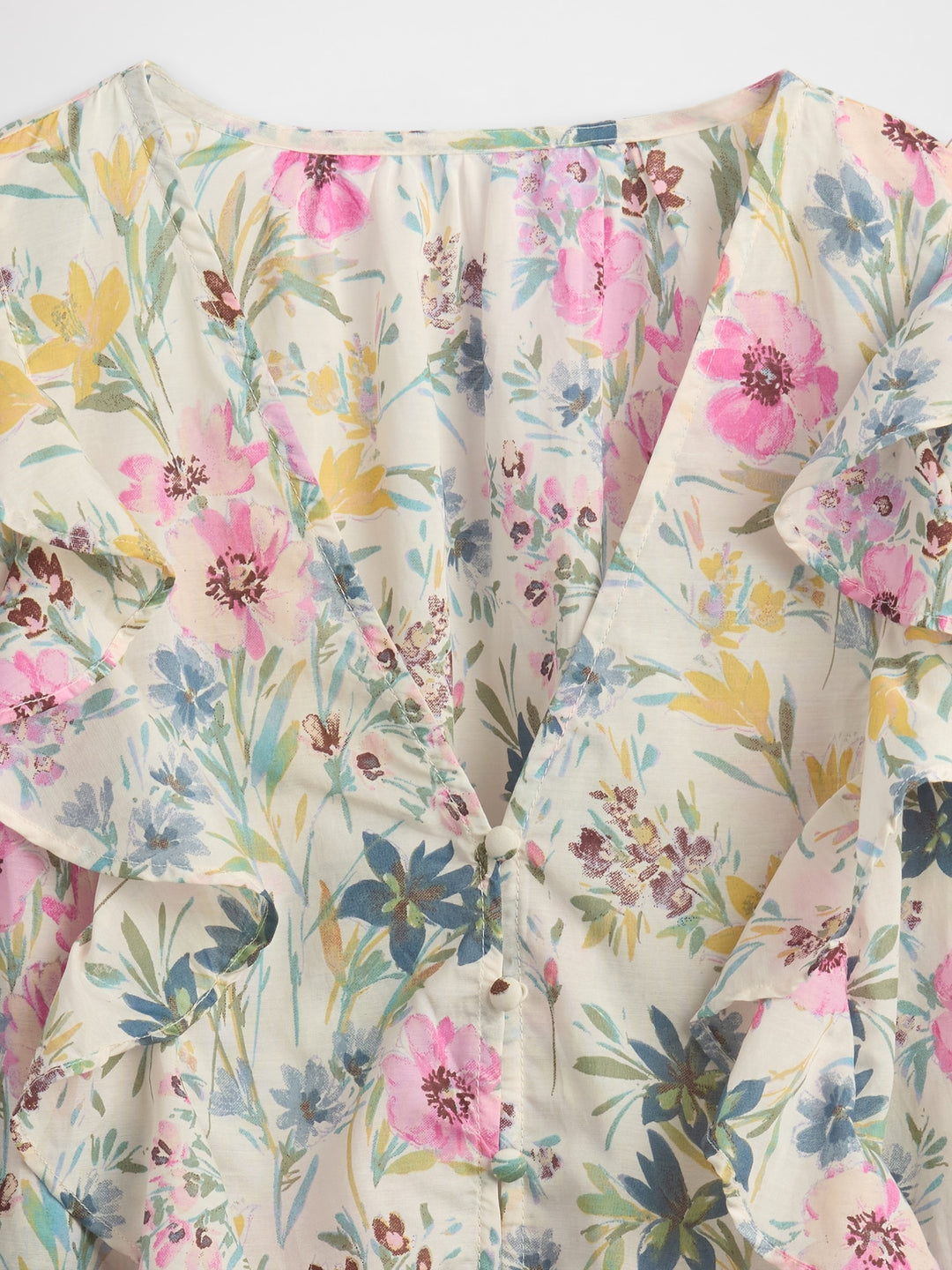 Gap Ruffle-Trim Floral Top