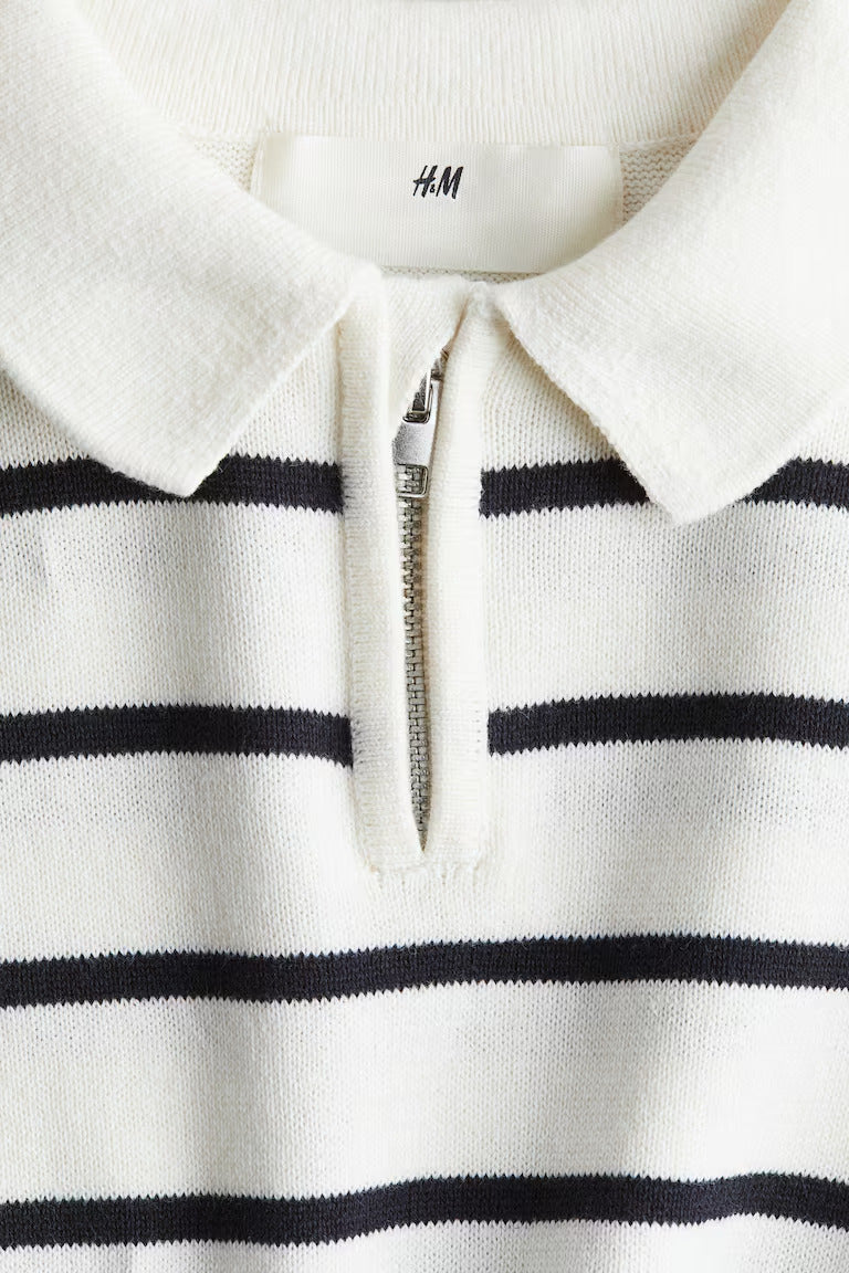 H&M HALF-ZIP POLO SWEATER