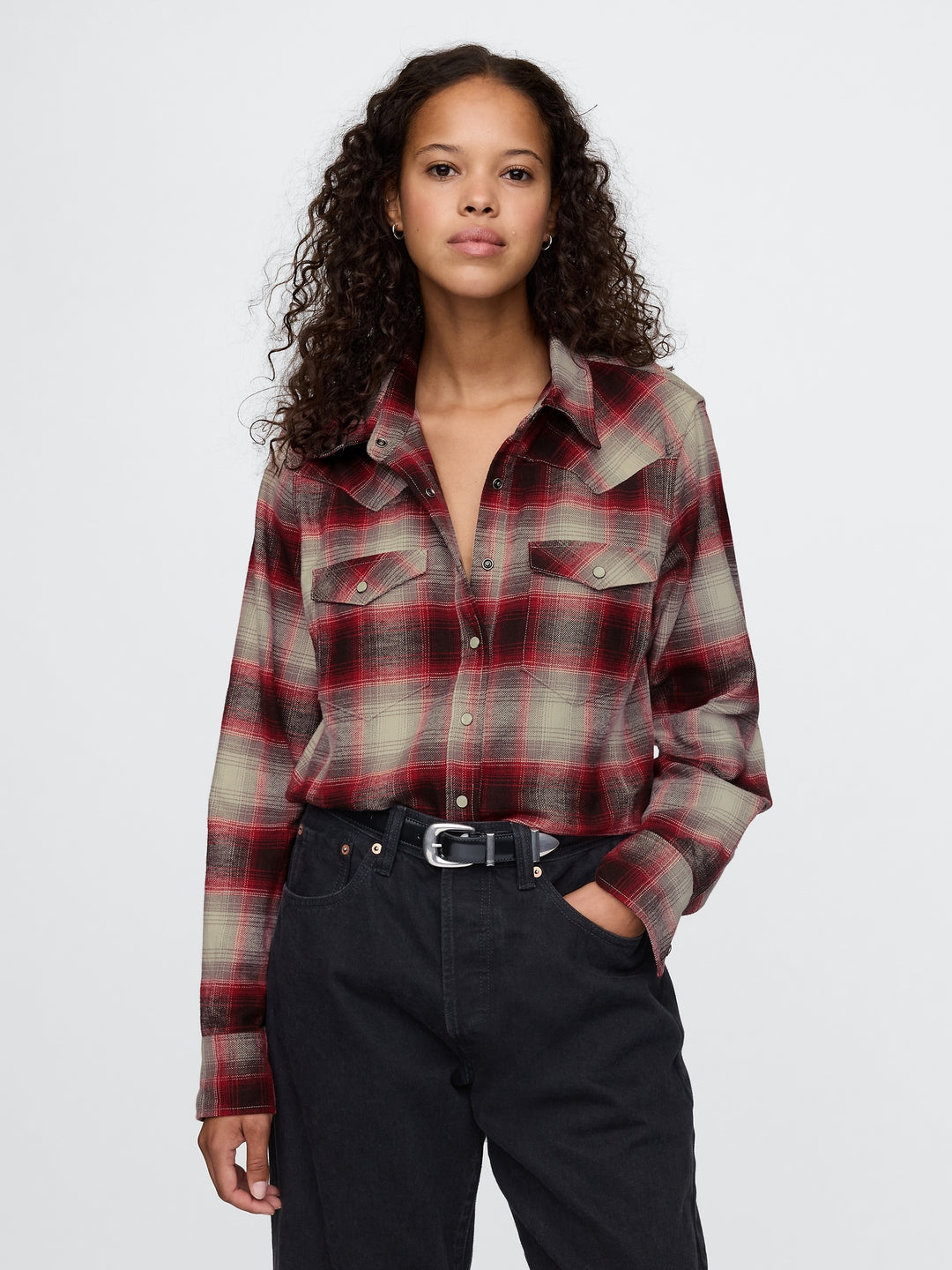 Gap Flannel Western Shirt