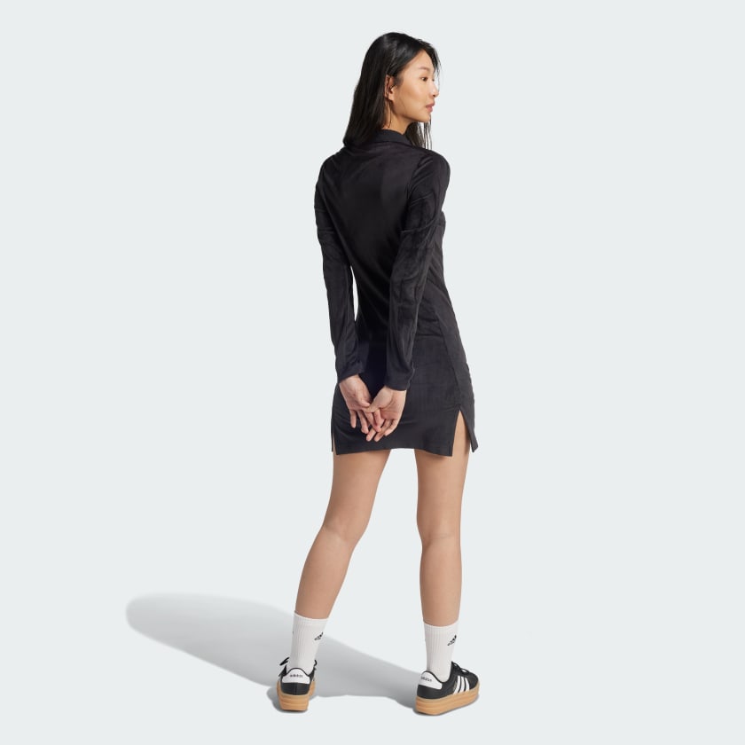 Adidas Tiro Cut 3-Stripes Stretchy Velour Dress