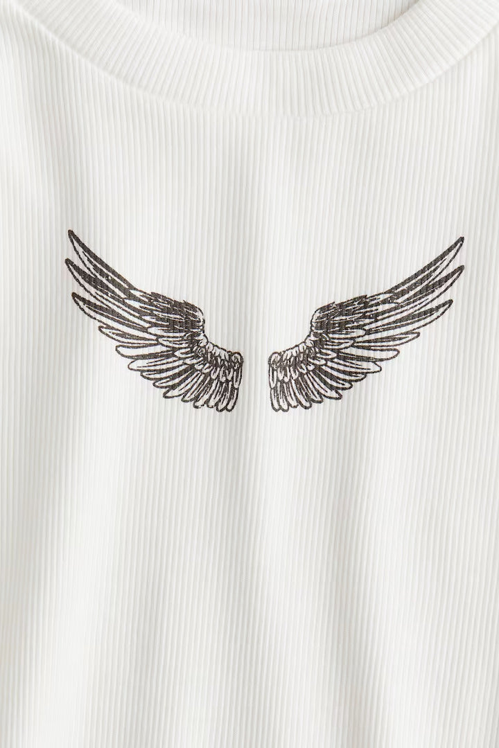 H&M RIBBED COTTON TOP