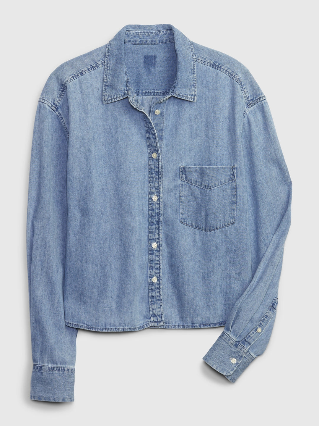 Gap Cropped Denim Shirt