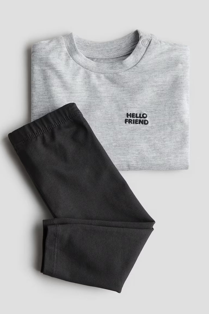 H&M 2-PIECE TOP AND LEGGINGS SET