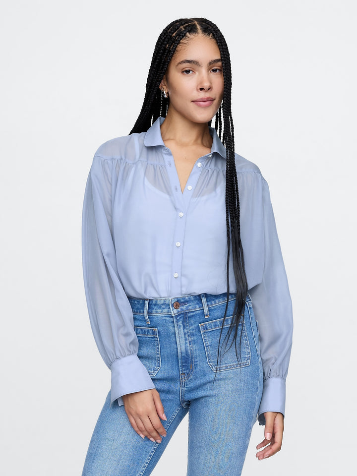 Gap Oversized Sheer Shirt