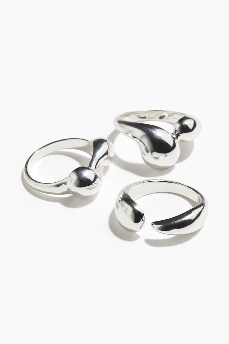 H&M 3-PACK RINGS