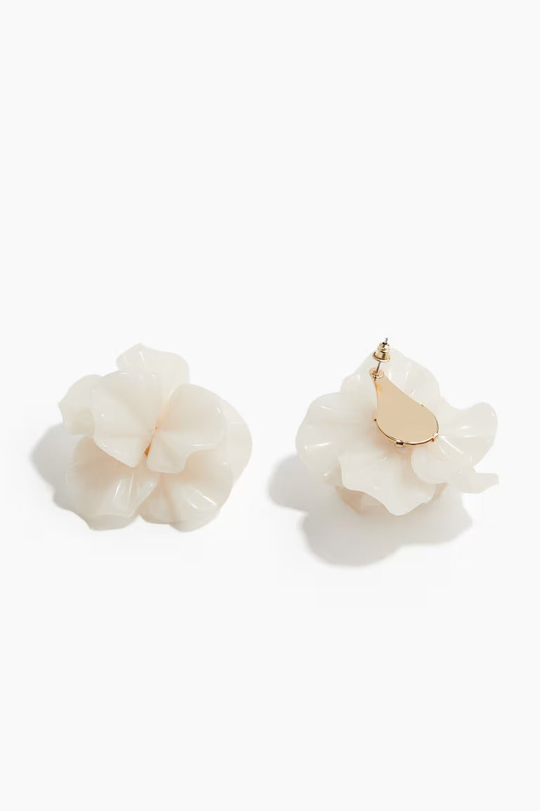 H&M FLOWER-SHAPED STUD EARRINGS