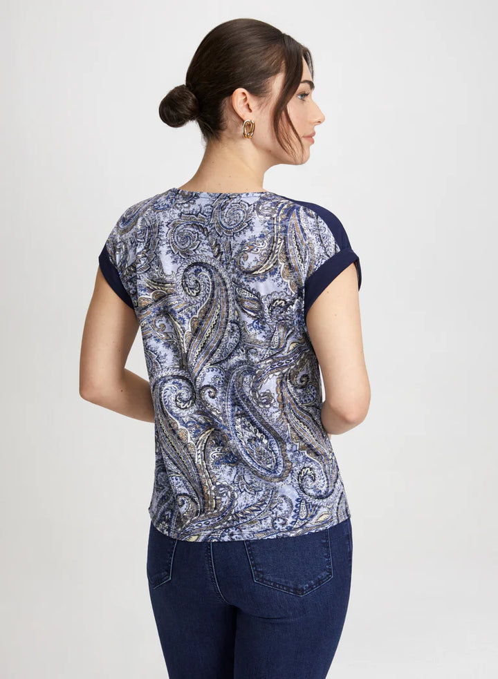 LAURA Cap Sleeve Paisley T-Shirt