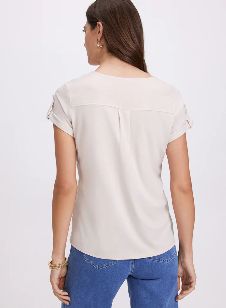 LAURA Zip Front T-Shirt