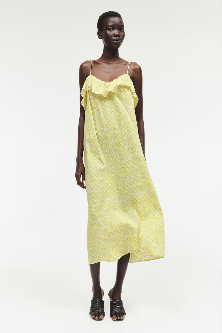 H&M Flounce-trimmed Camisole Dress