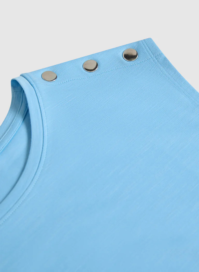 LAURA Metallic Button T-Shirt
