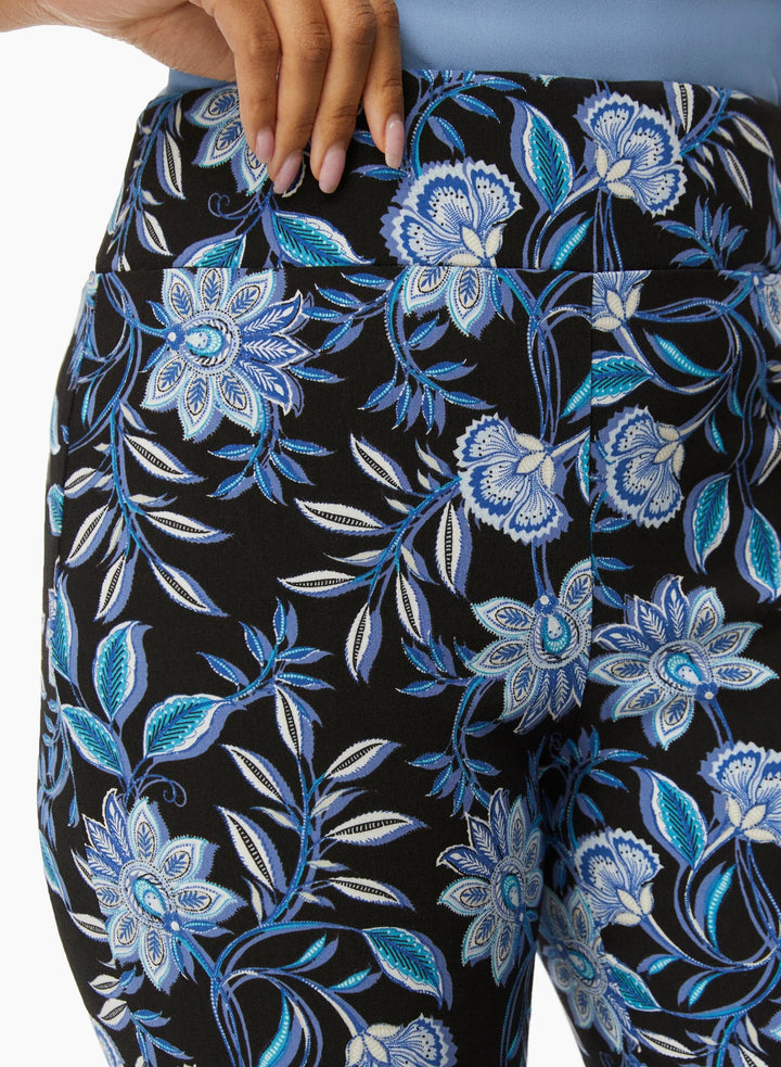 LAURA Floral Print Slim Leg Pants