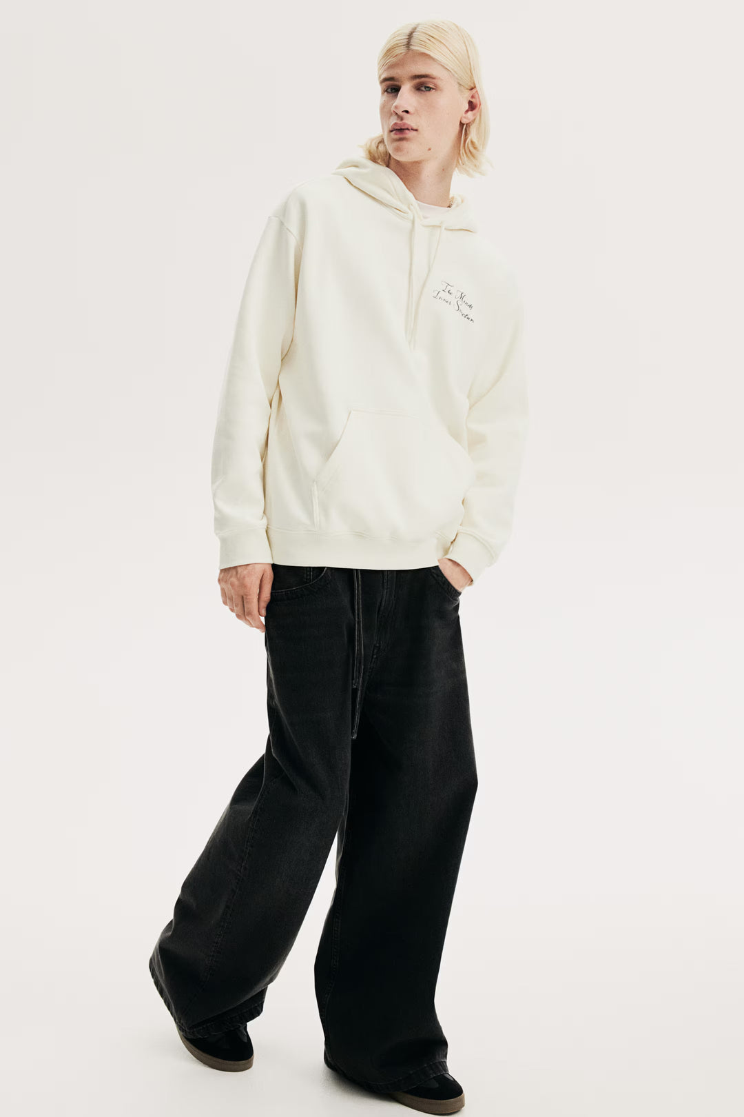 H&M Loose Fit Printed Hoodie