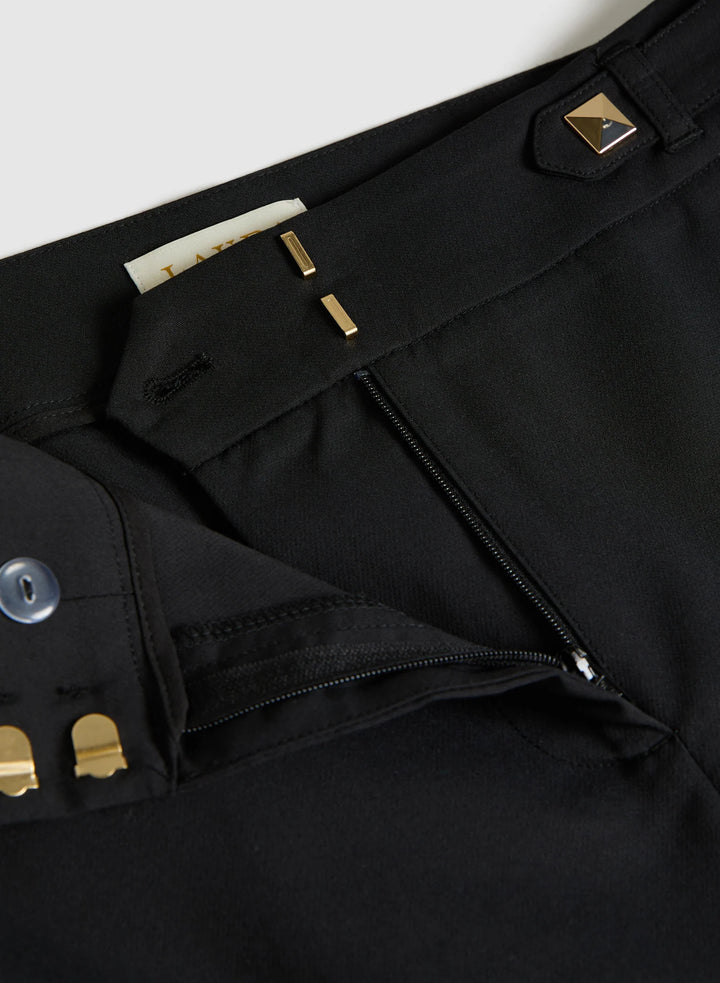 LAURA Studded Cotton-Blend Capris