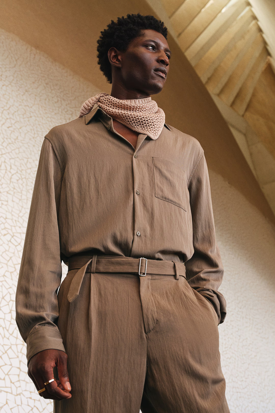 H&M Loose-Fit Satin Shirt