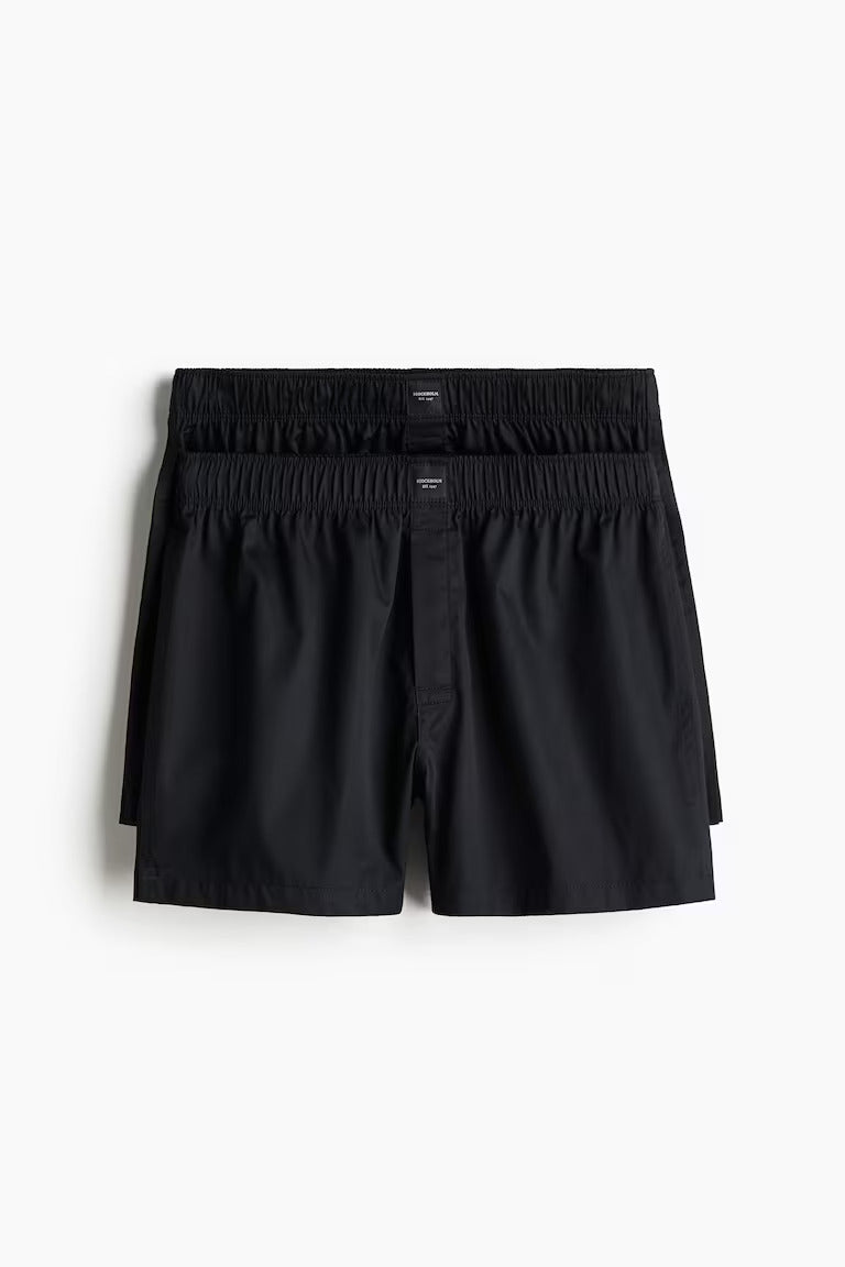 H&M 2-pack Woven Cotton Sateen Boxer Shorts