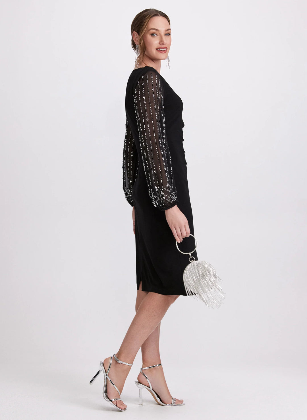 LAURA Beaded Sleeve Dress